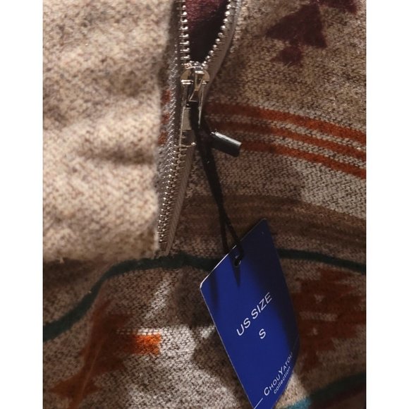 Chouyatou Collection Jacket Women's Size Small Aztec Hoodie Pullover Boho - Picture 9 of 9